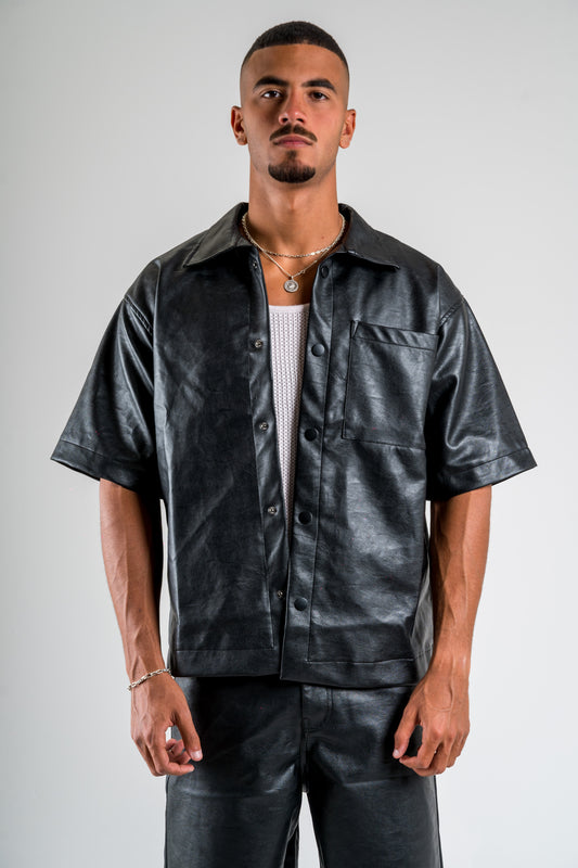 Leather Overshirt